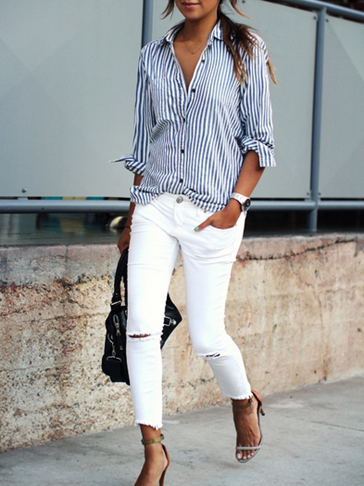 Casual Shirt Collar Blouses