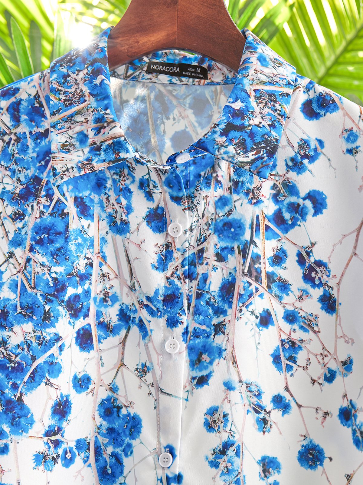Loose Shirt Collar Floral Blouses