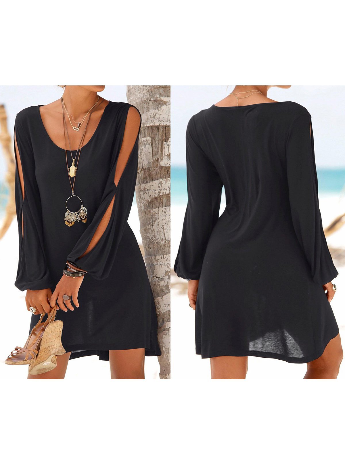 Off The Shoulder Casual Hollow Out Shorts