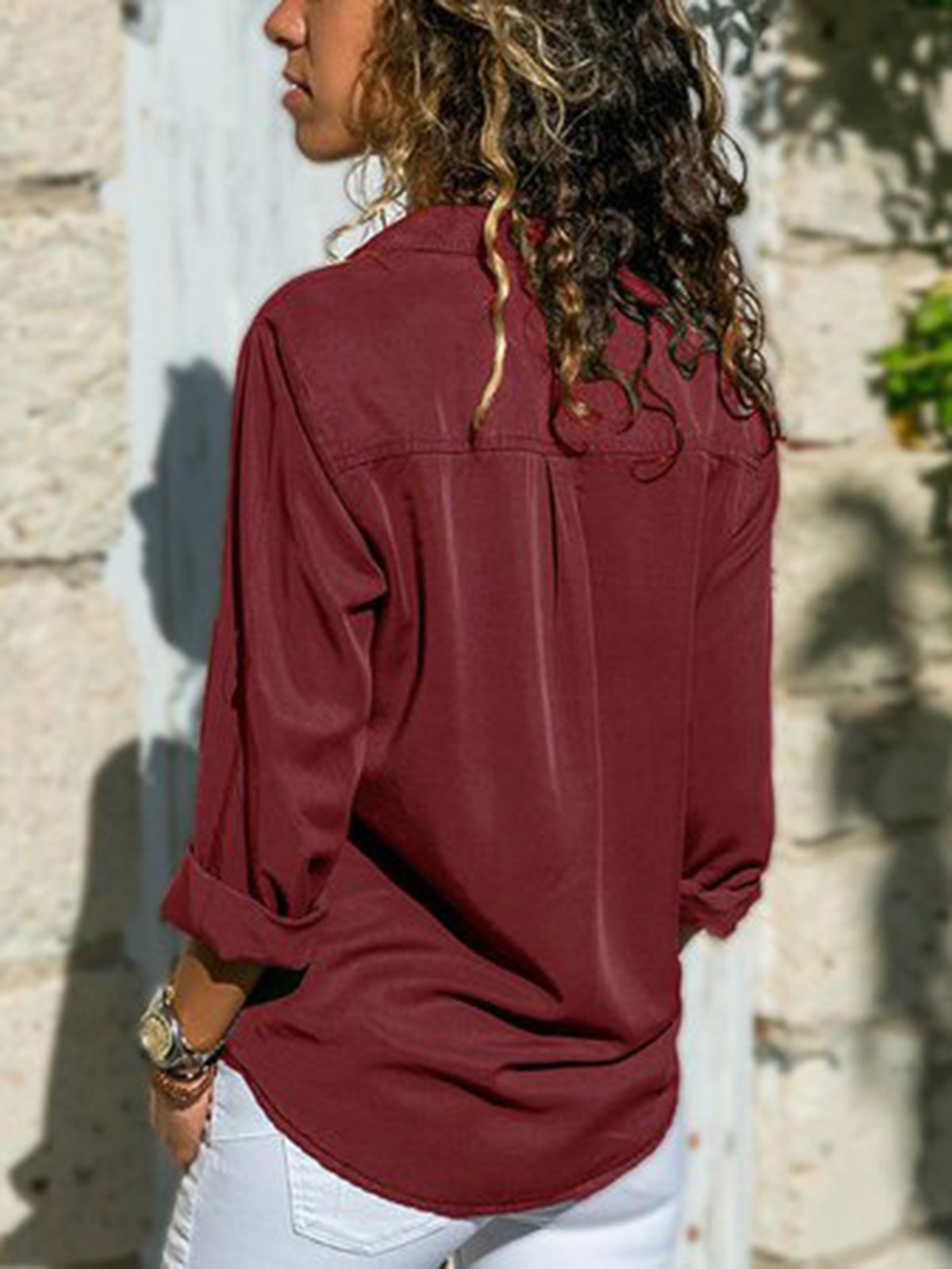 Loosen Casual Shirt Collar Blouses