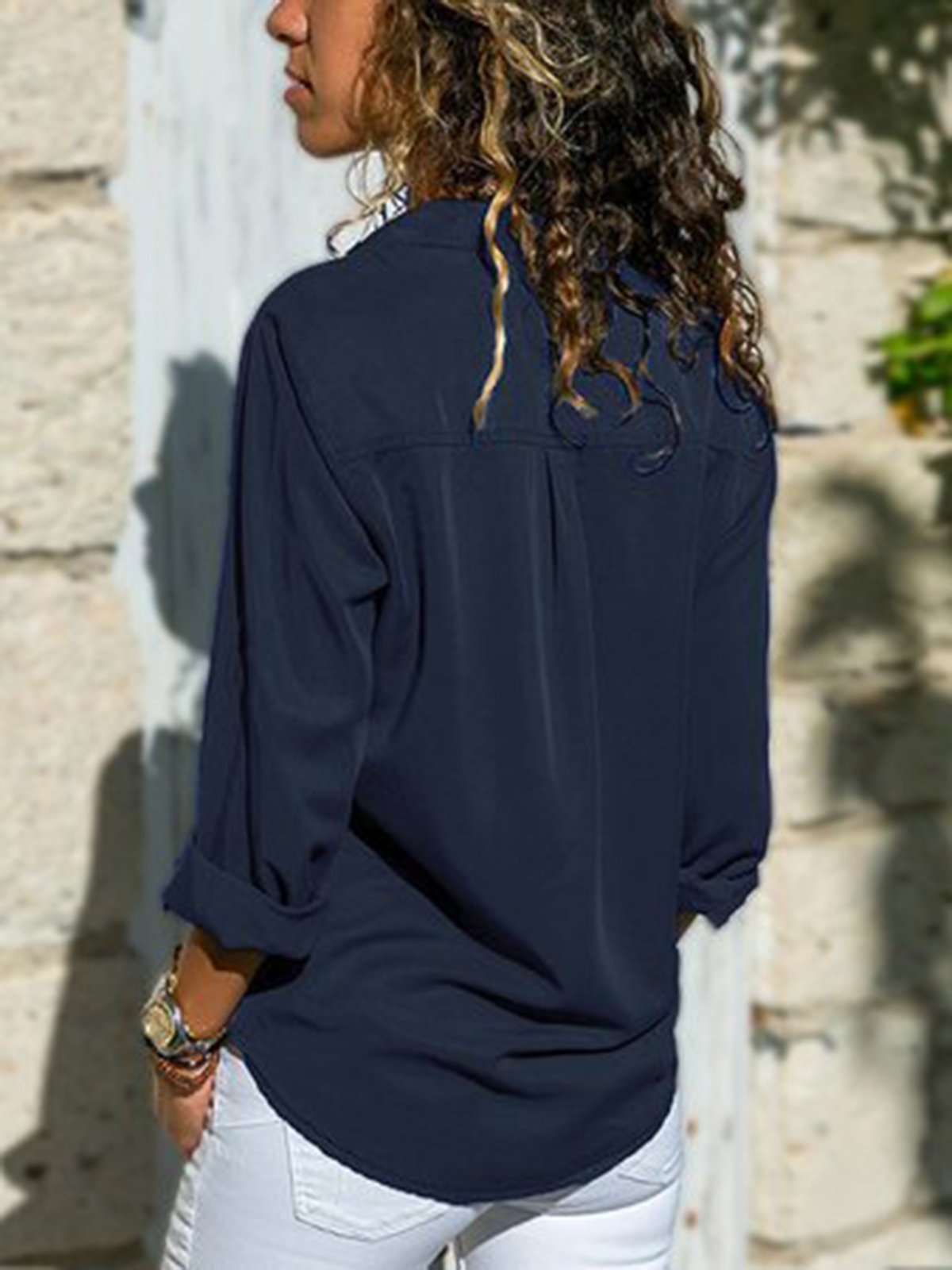 Loosen Casual Shirt Collar Blouses