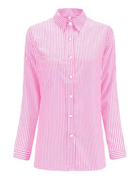 Casual Shirt Collar Blouses