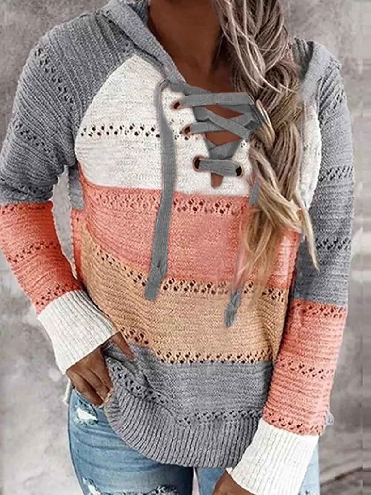 Wool/knitting Hooded Casual Sweaters