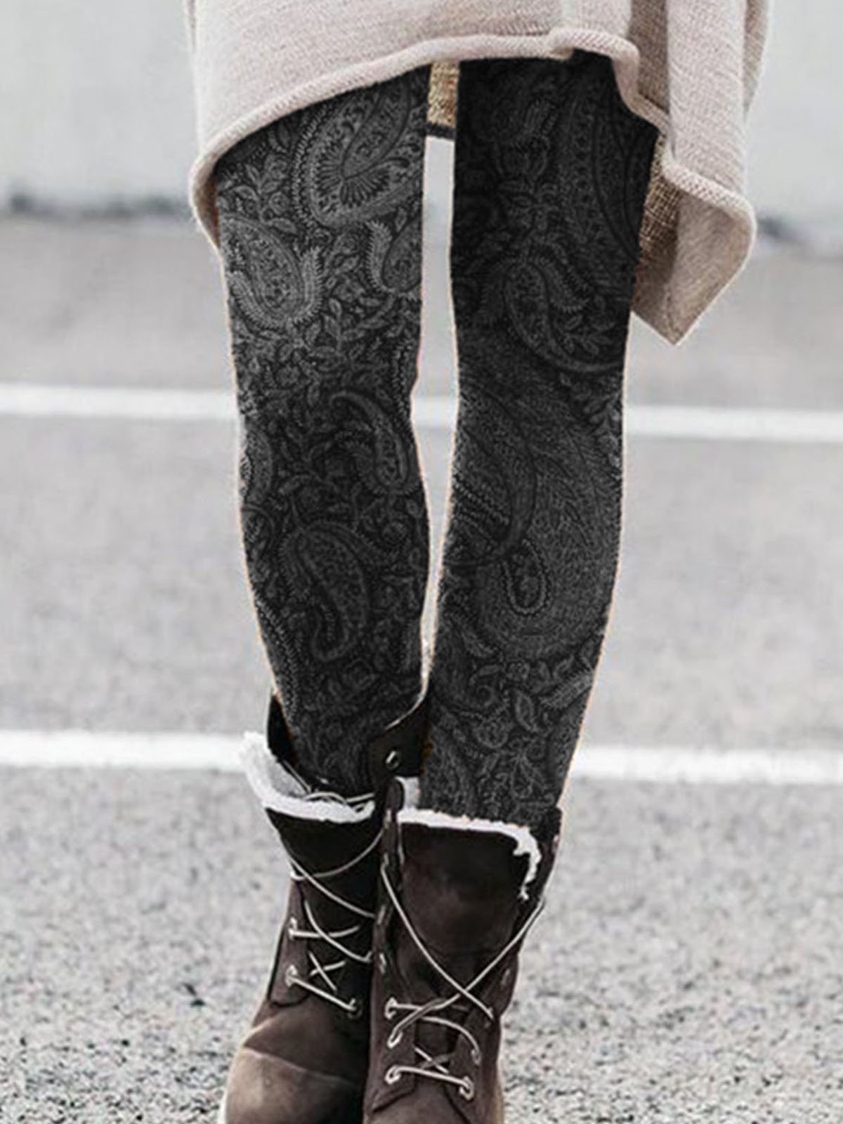 Cotton Blends Casual Leggings