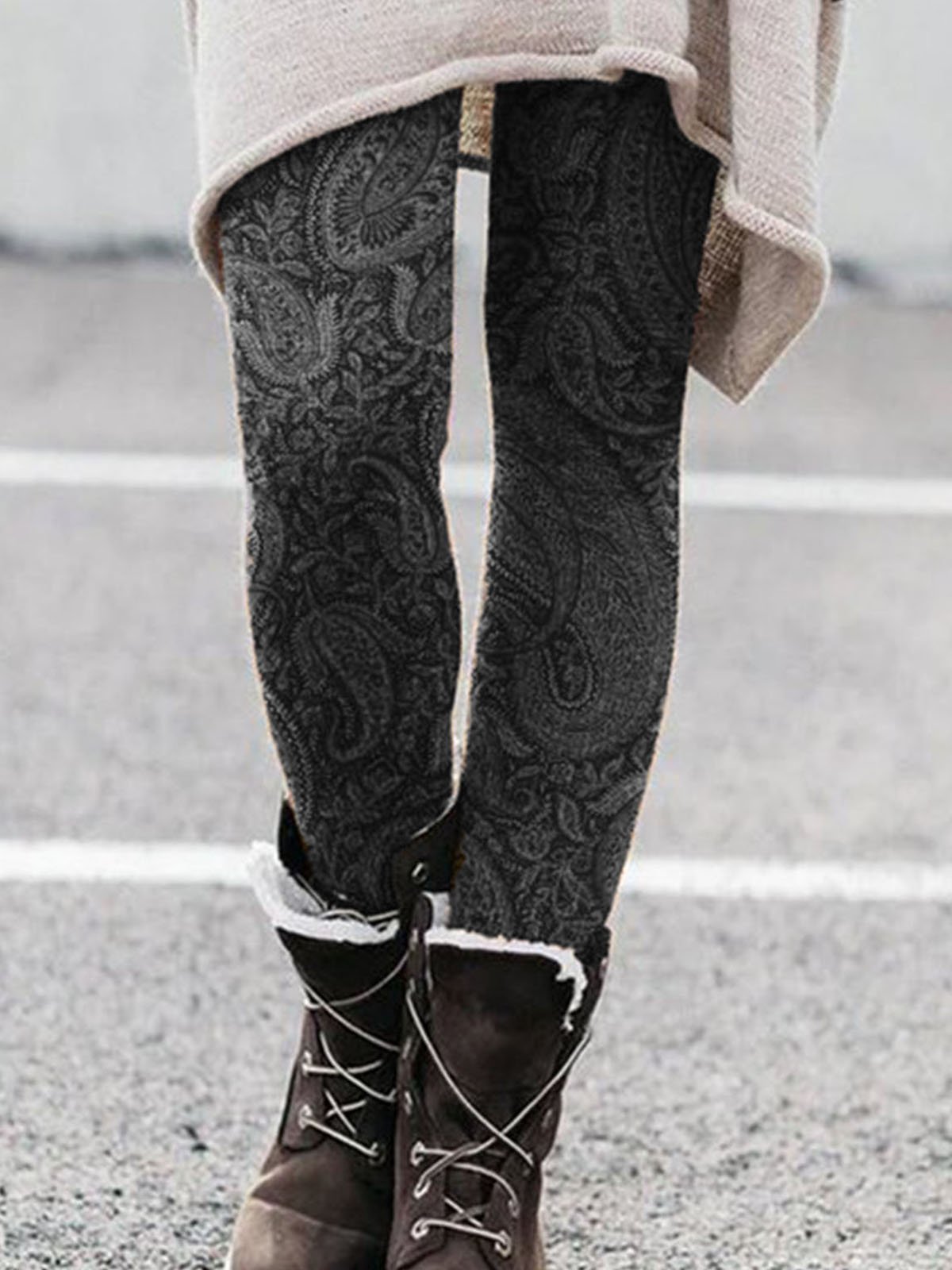 Cotton Blends Casual Leggings