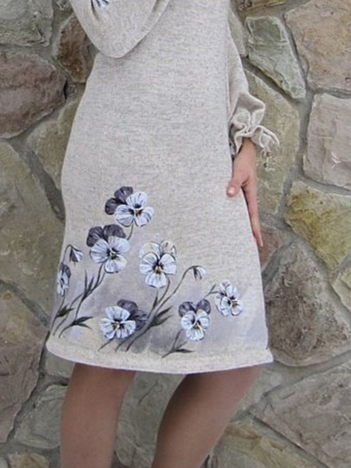 Floral Round Neck Auto-Clearance