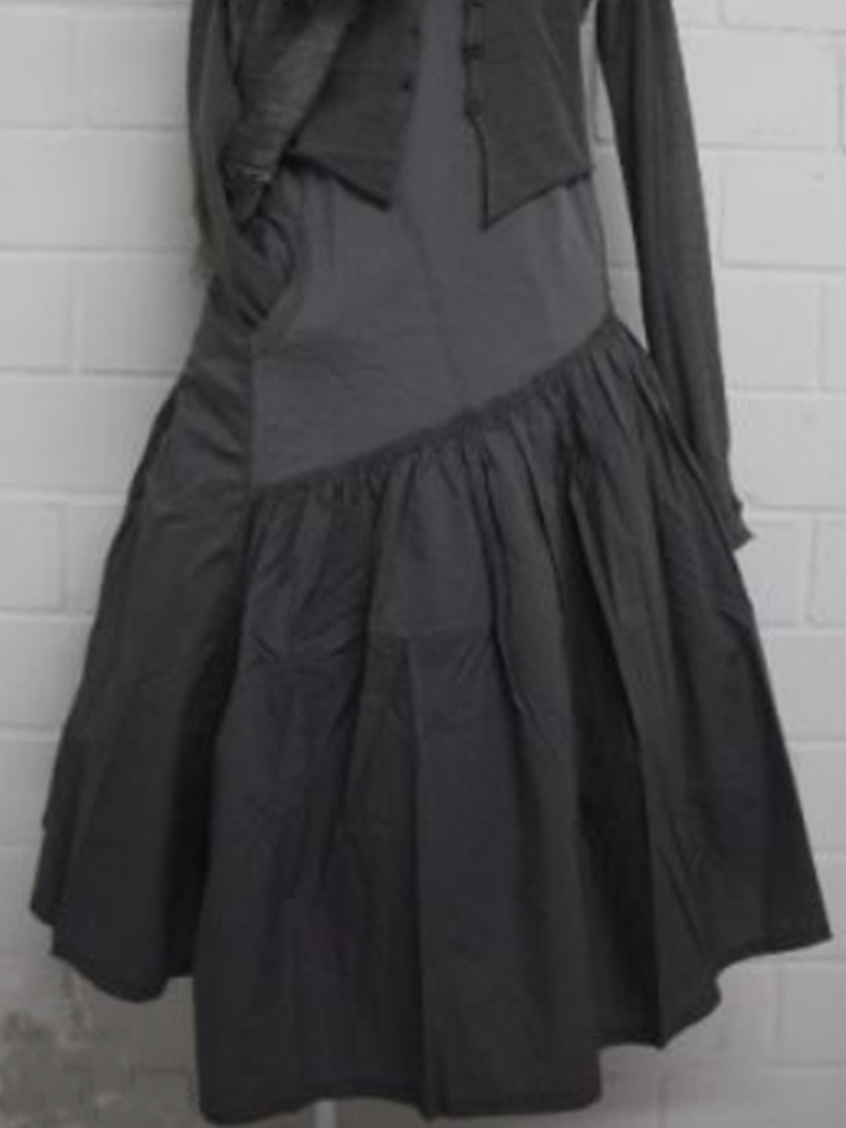 Cotton Blends Plain Casual Midi