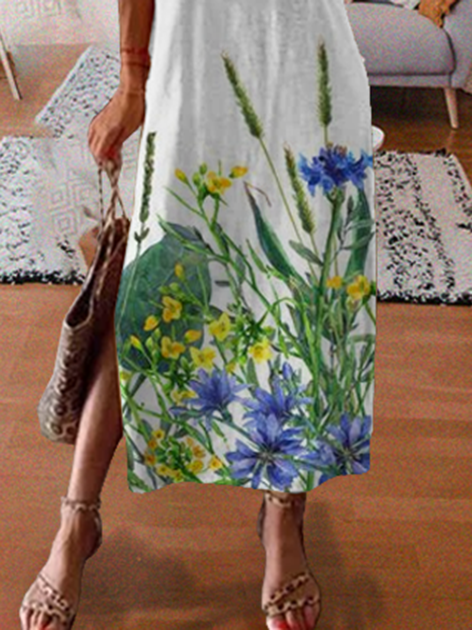 Floral Jersey Floral Knitting Dress