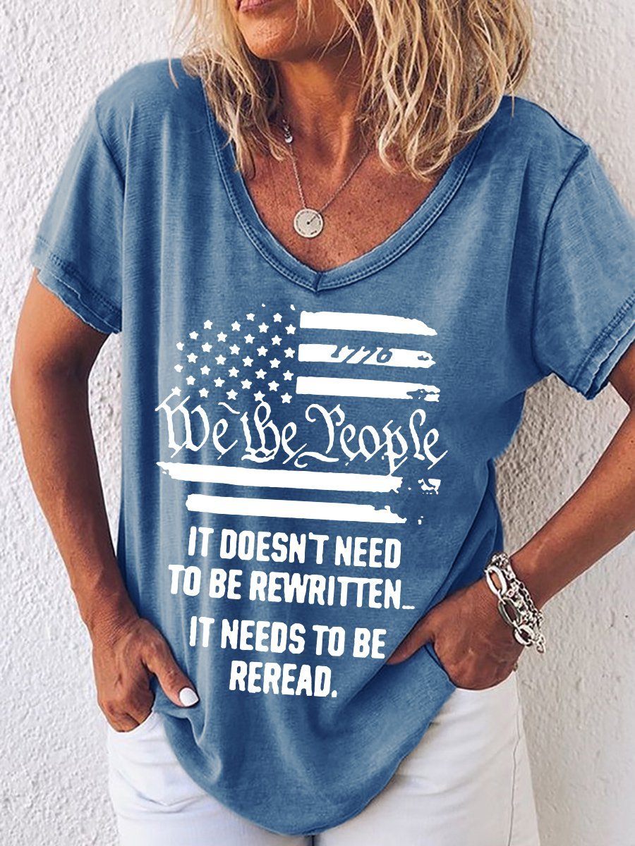 Casual Cotton Blends Loosen T-shirt