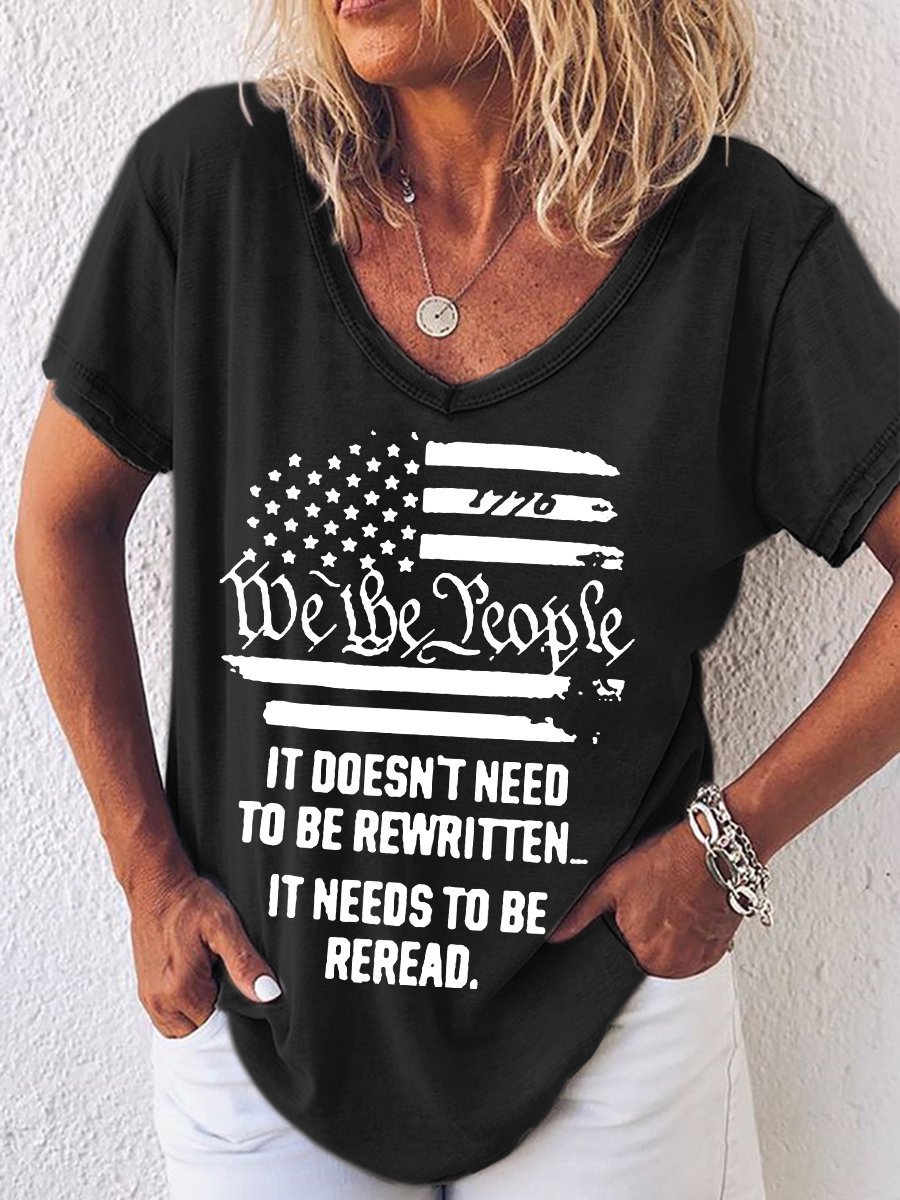 Casual Cotton Blends Loosen T-shirt