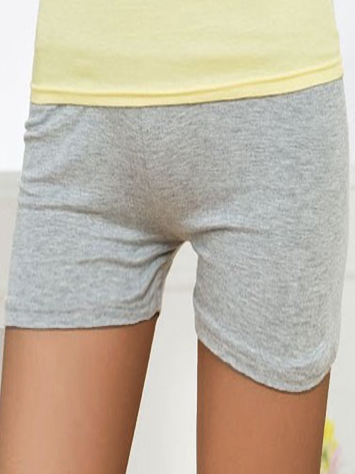 Casual Cotton Blends Shorts