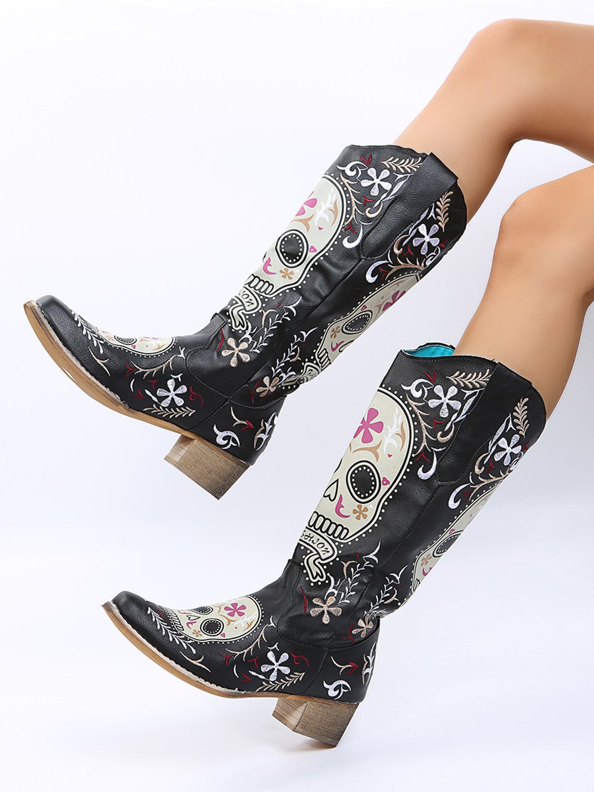 Pu Leather Cowboy Boot
