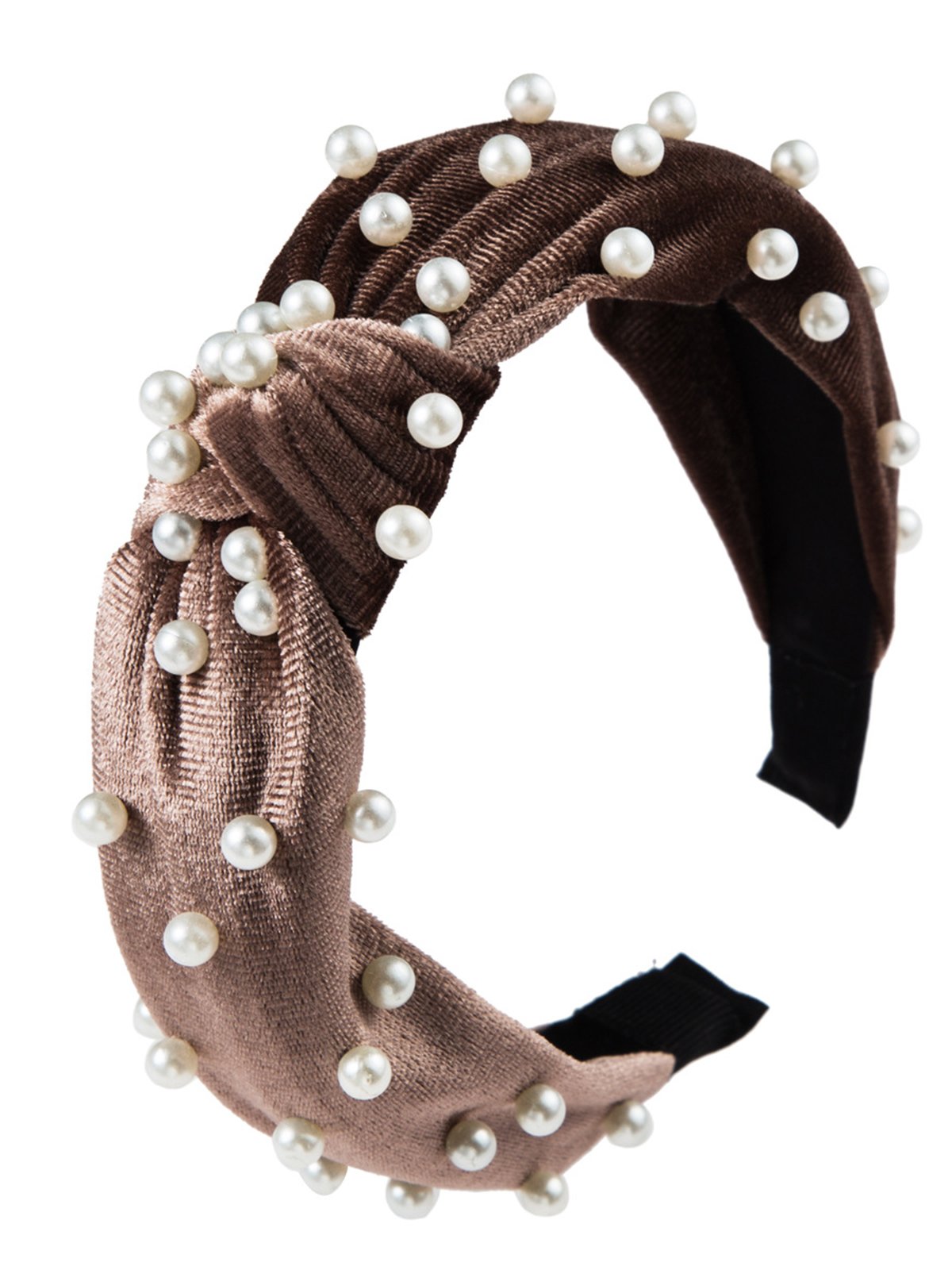 Christmas Vintage Pearl Suede Hair Hoop
