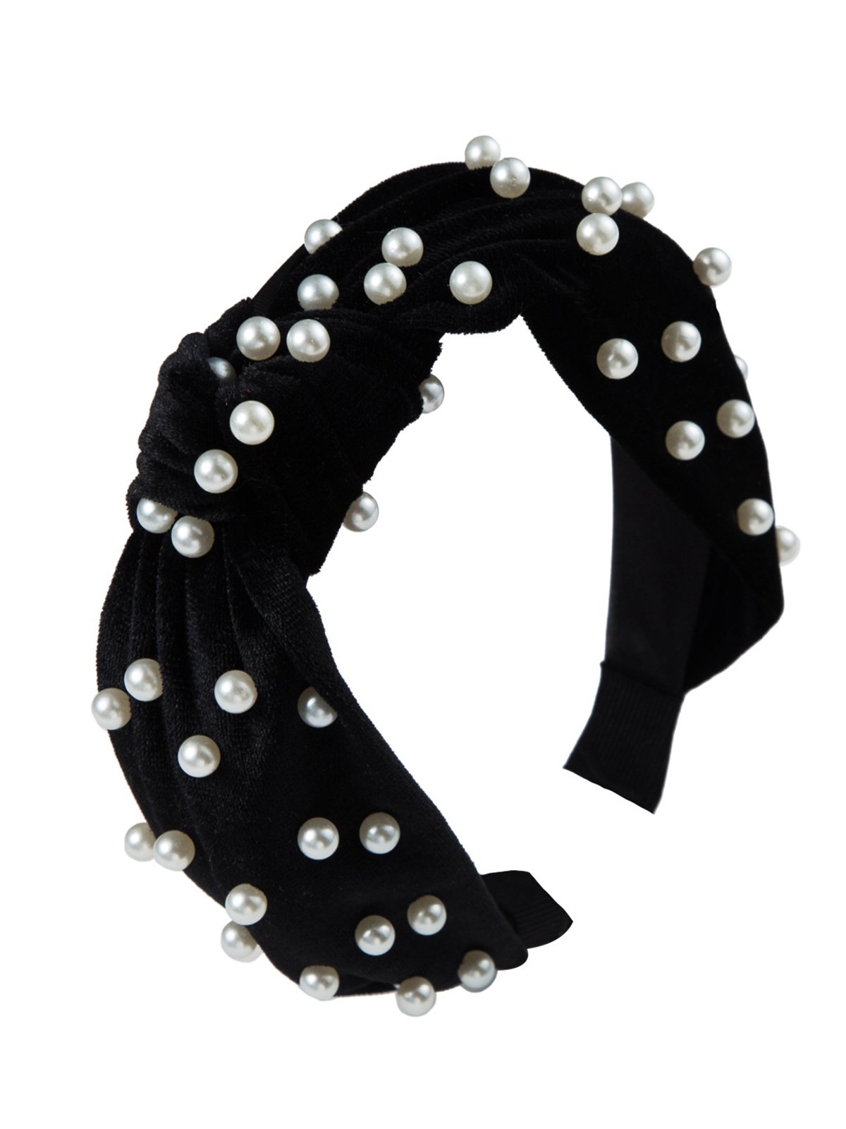 Christmas Vintage Pearl Suede Hair Hoop