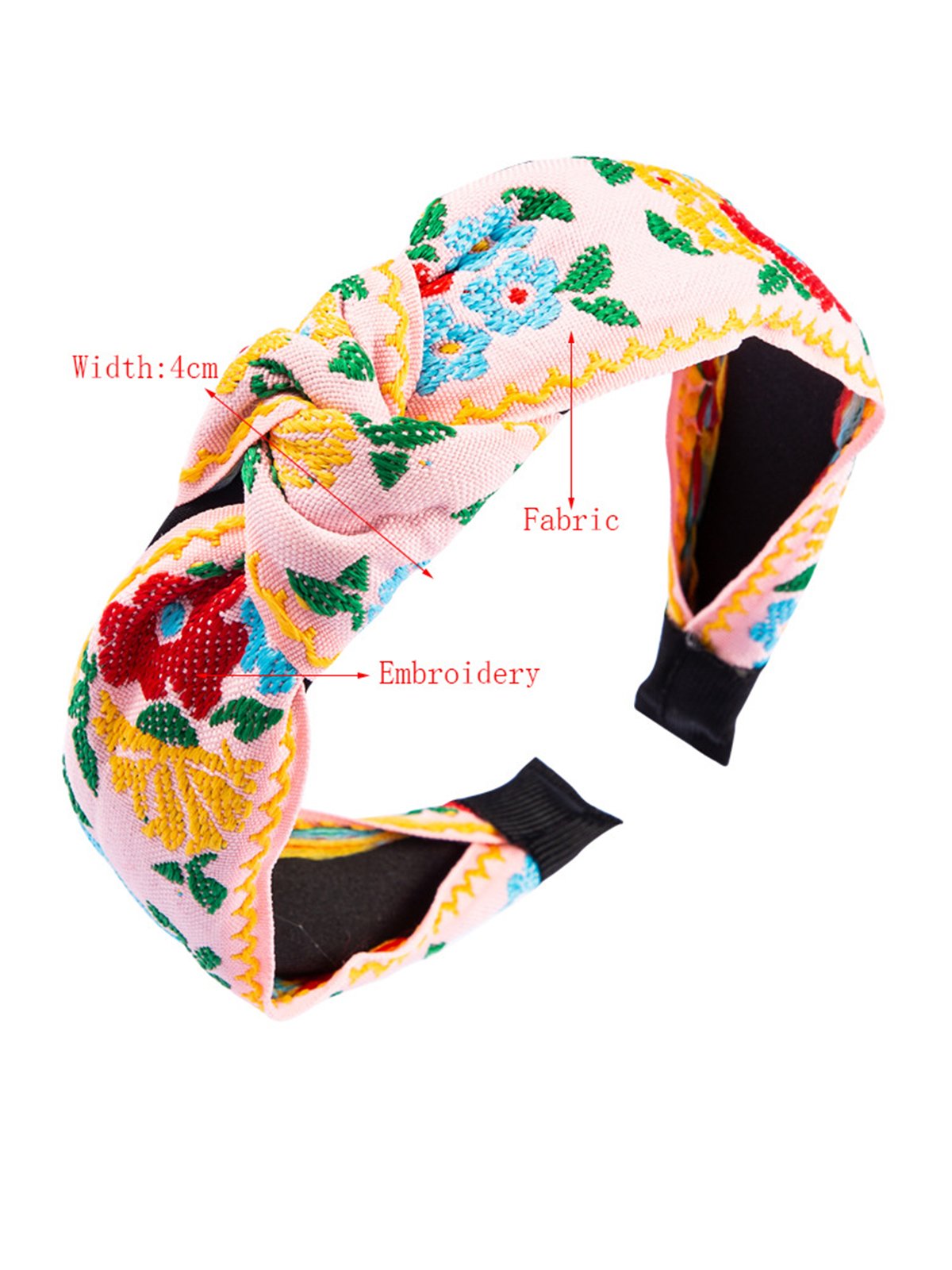 Retro Ethnic Embroidery Flower Hair Hoop