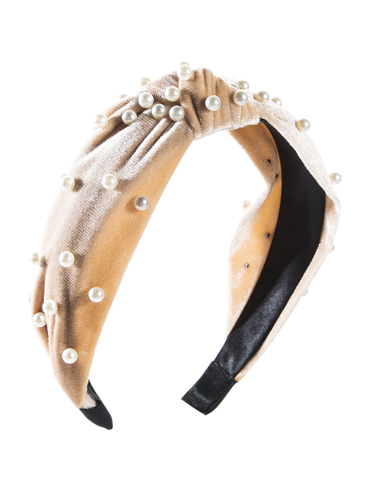 Christmas Vintage Pearl Suede Hair Hoop