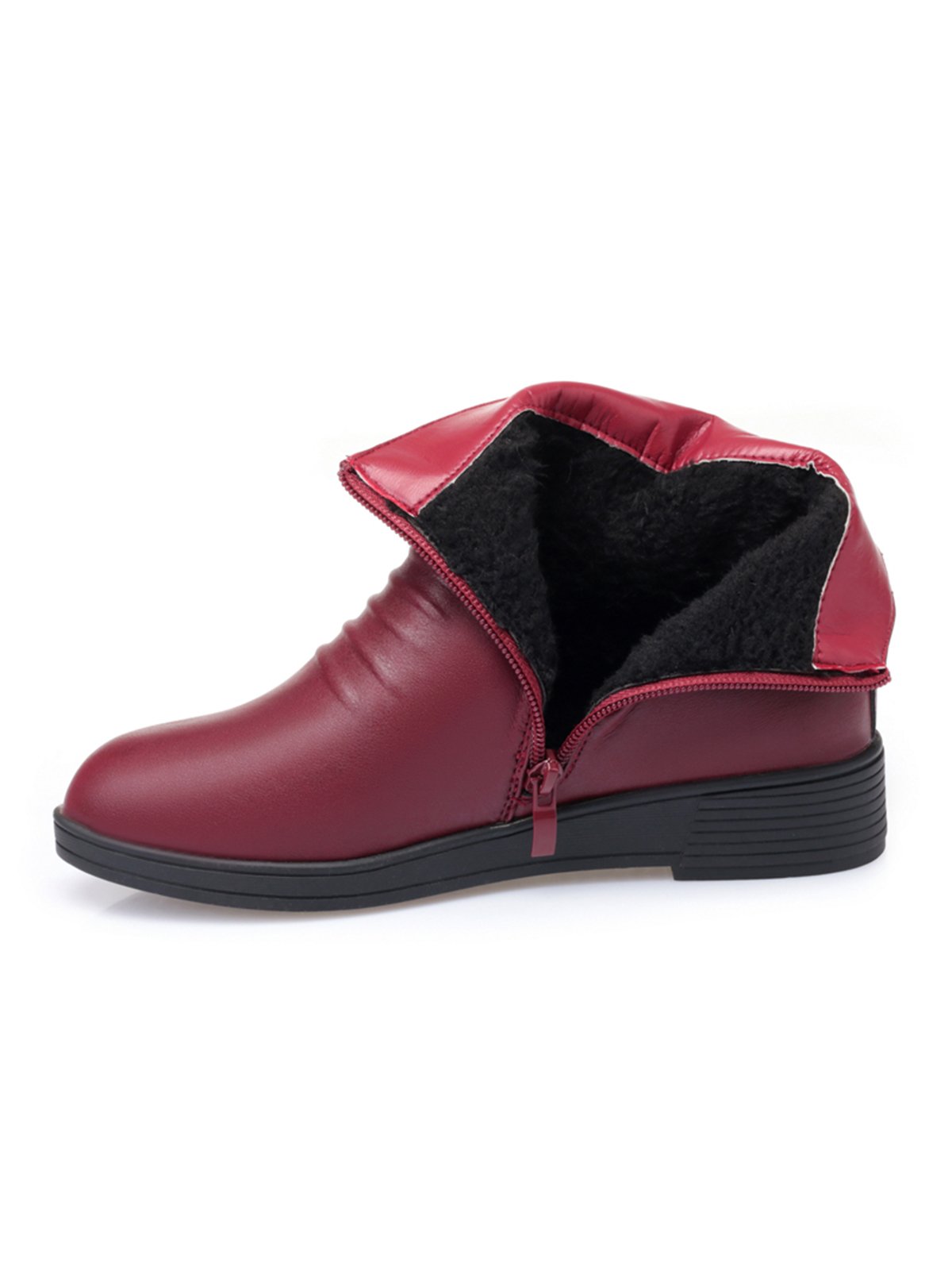 Pu Leather Winter Ankle Boots