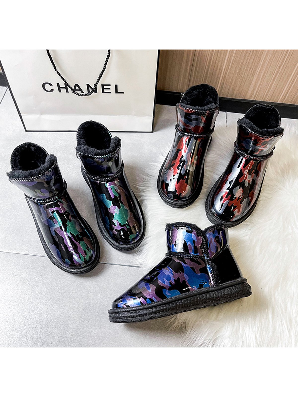 Pu Leather Snow Boots