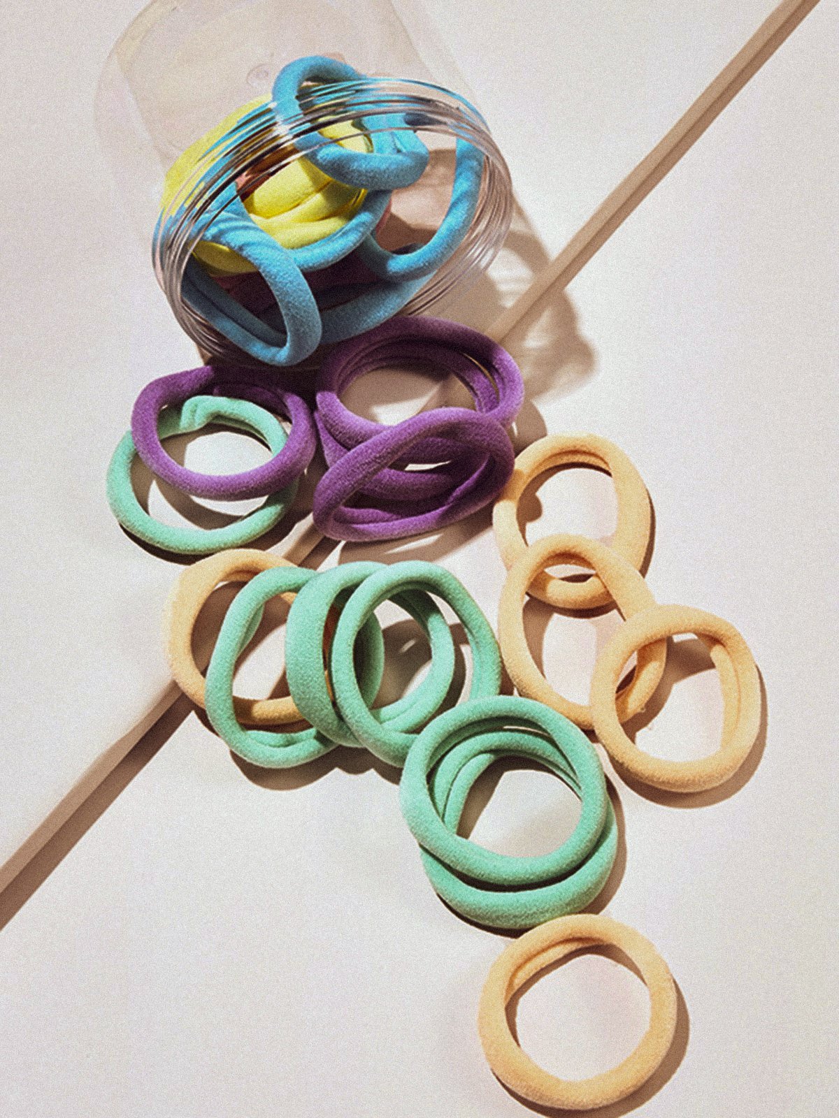 Simple Candy Color Hair Ties 30 Pieces