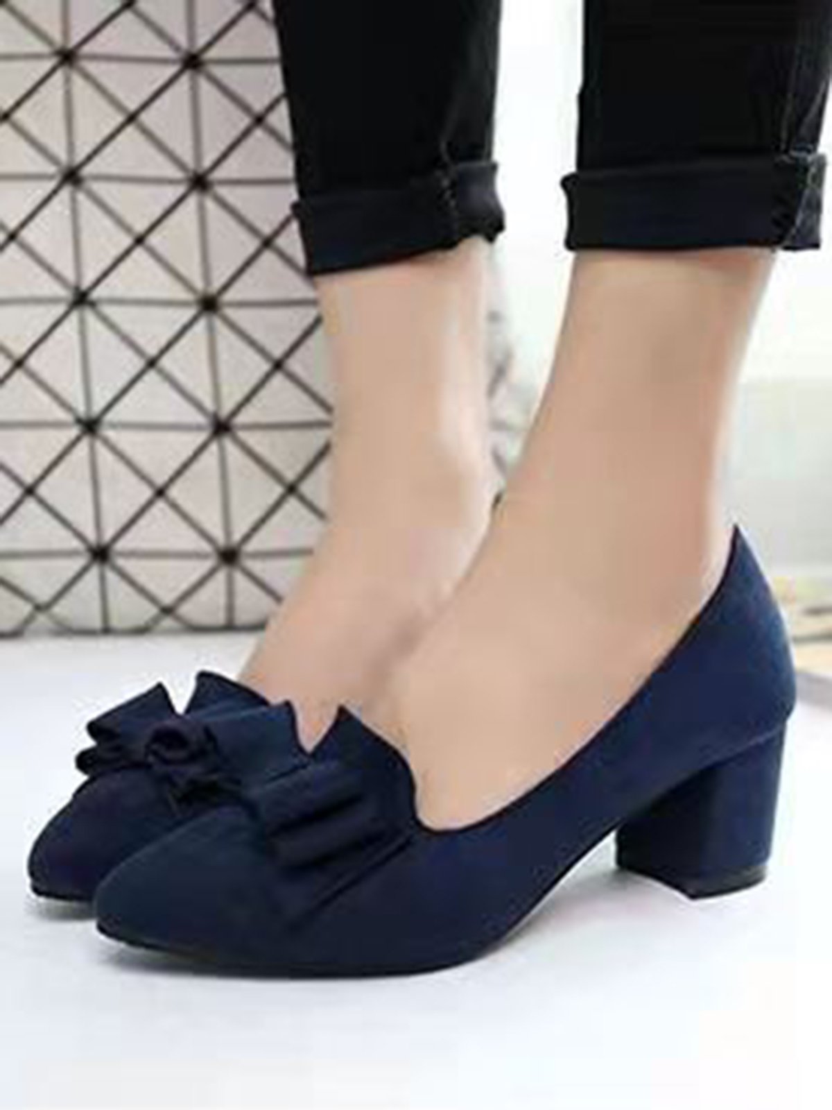 Spring Chunky Heel Pumps