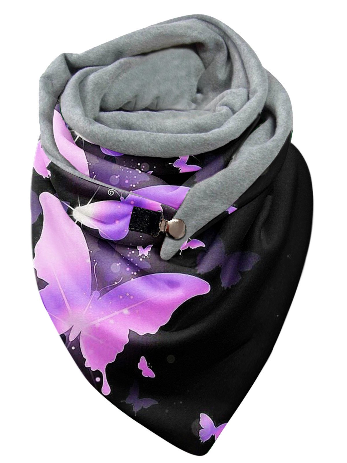 Vintage Butterfly Print Warm Triangle Scarf
