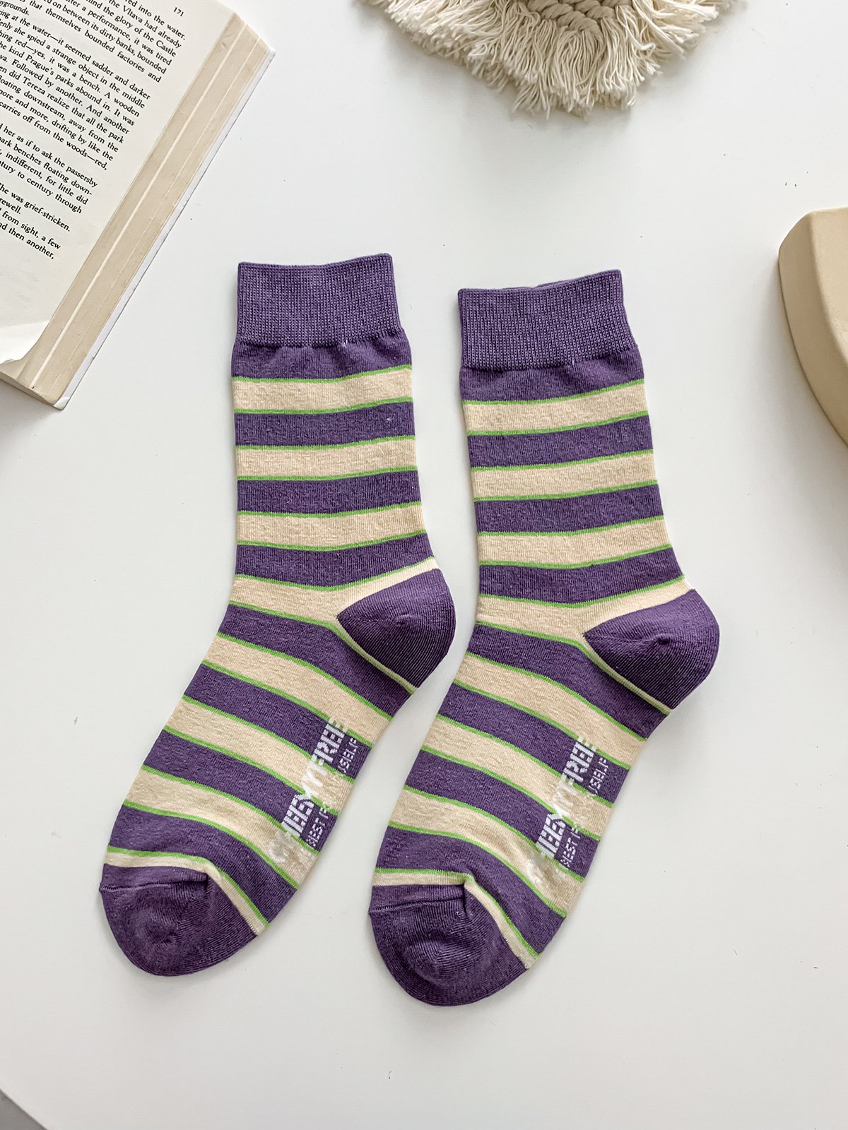 3 Pairs Of Literary Retro Court Style Socks