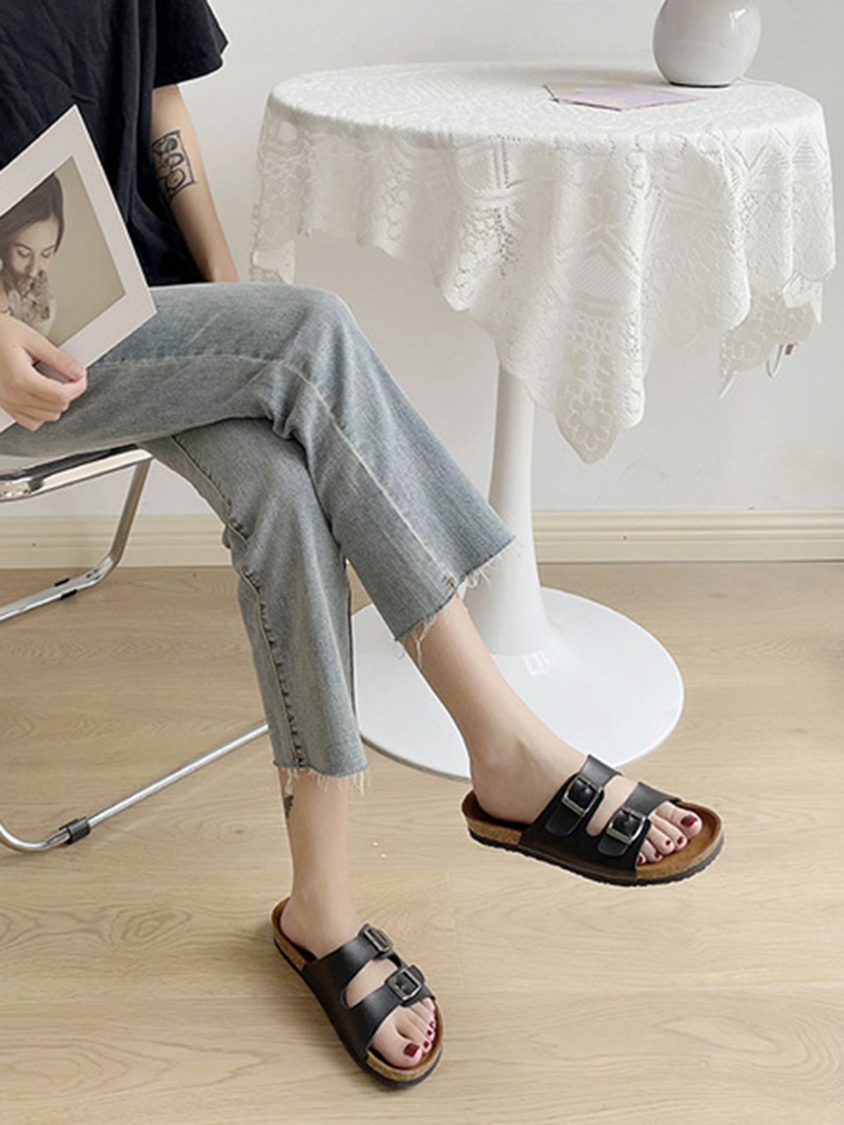 Pu Leather Sandals