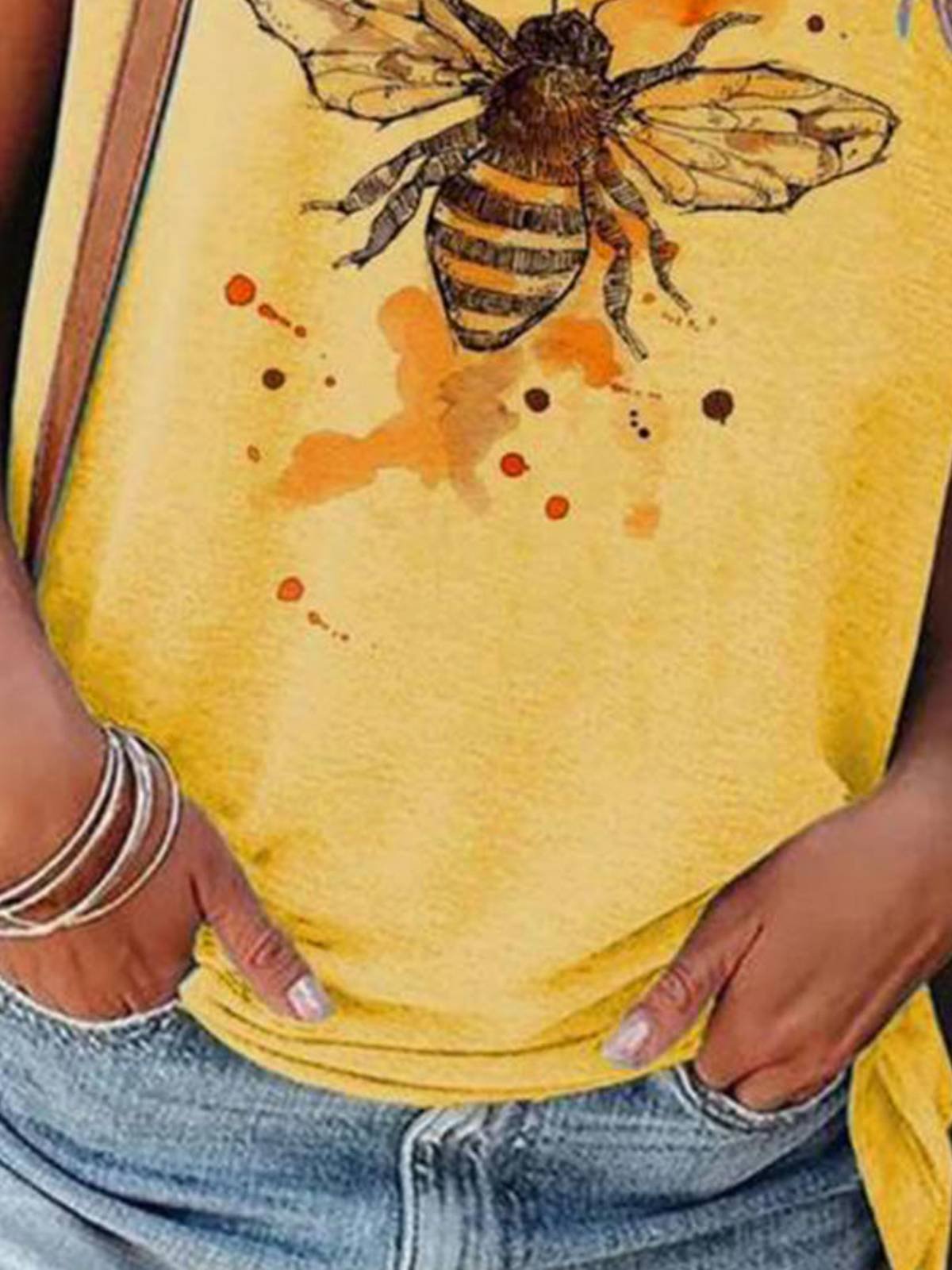 Casual Regular Fit Cotton Blends T-shirt