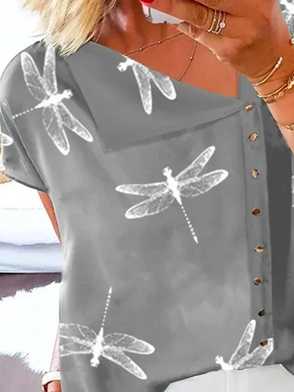 Turtle Neck Dragonfly Top