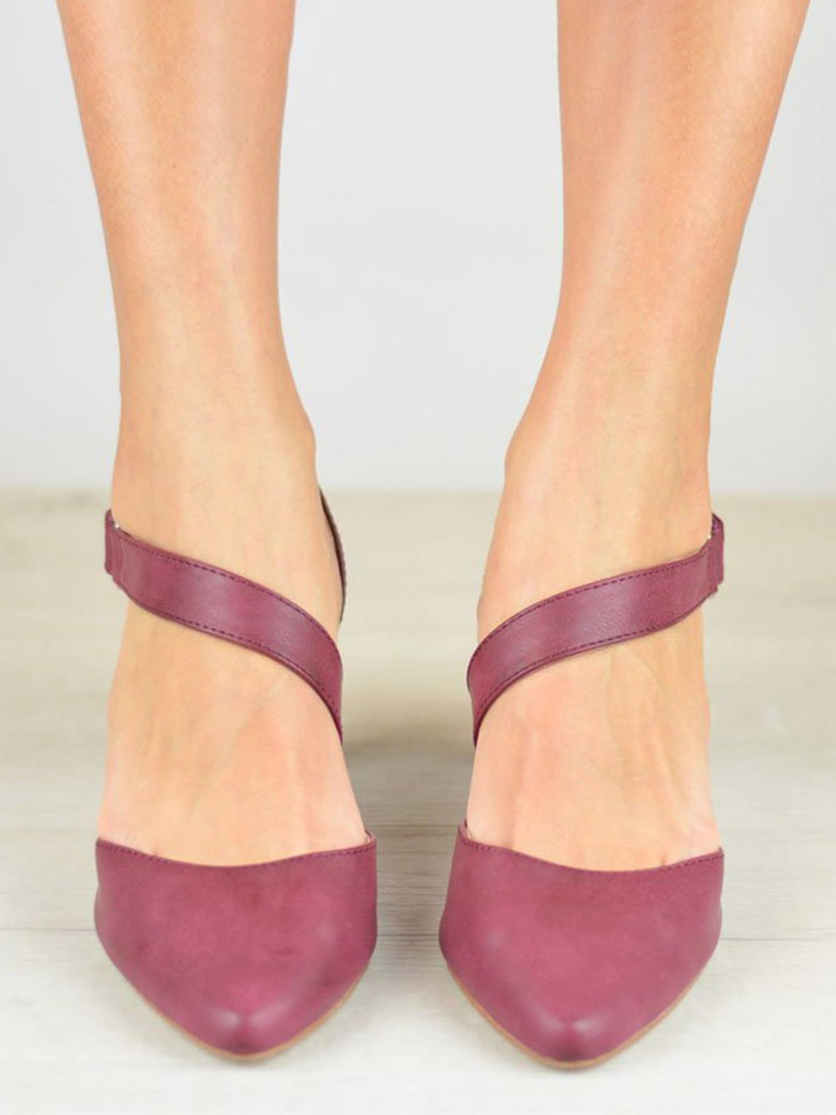 Pu Leather Stiletto Heel Sandals