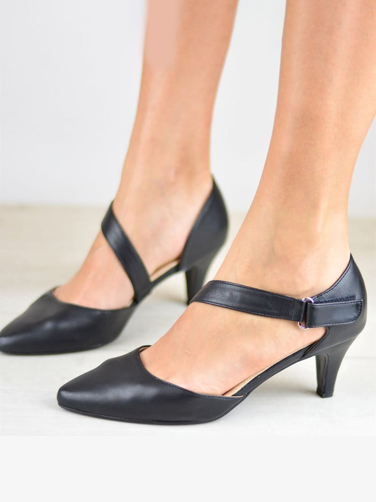 Pu Leather Stiletto Heel Sandals