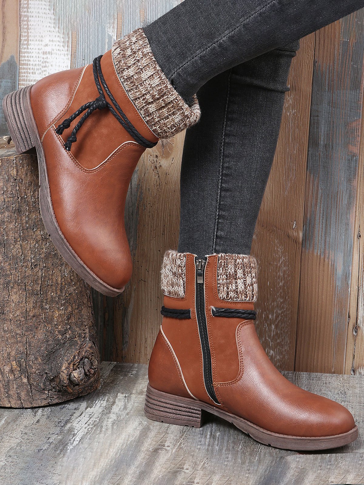 Fabric Ankle Boots