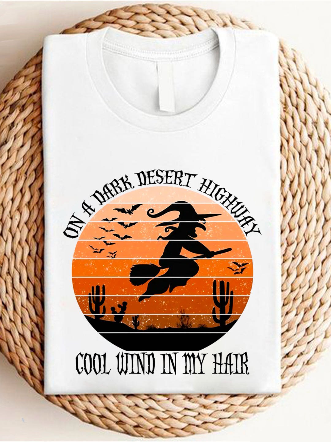 On A Dark Desert Highway Cold Wind In My Hair  witch Halloween Sweatshirt