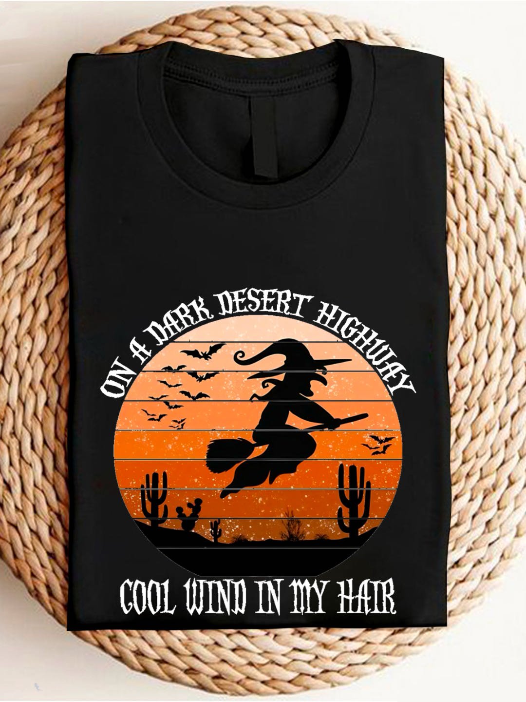 On A Dark Desert Highway Cold Wind In My Hair  witch Halloween Sweatshirt