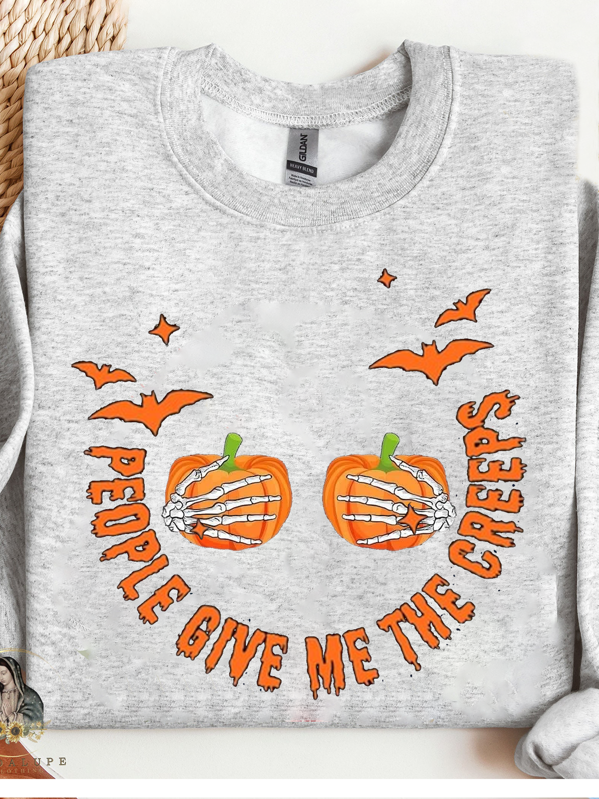 People Give Me The Creeps witch Halloween Sweatshirt