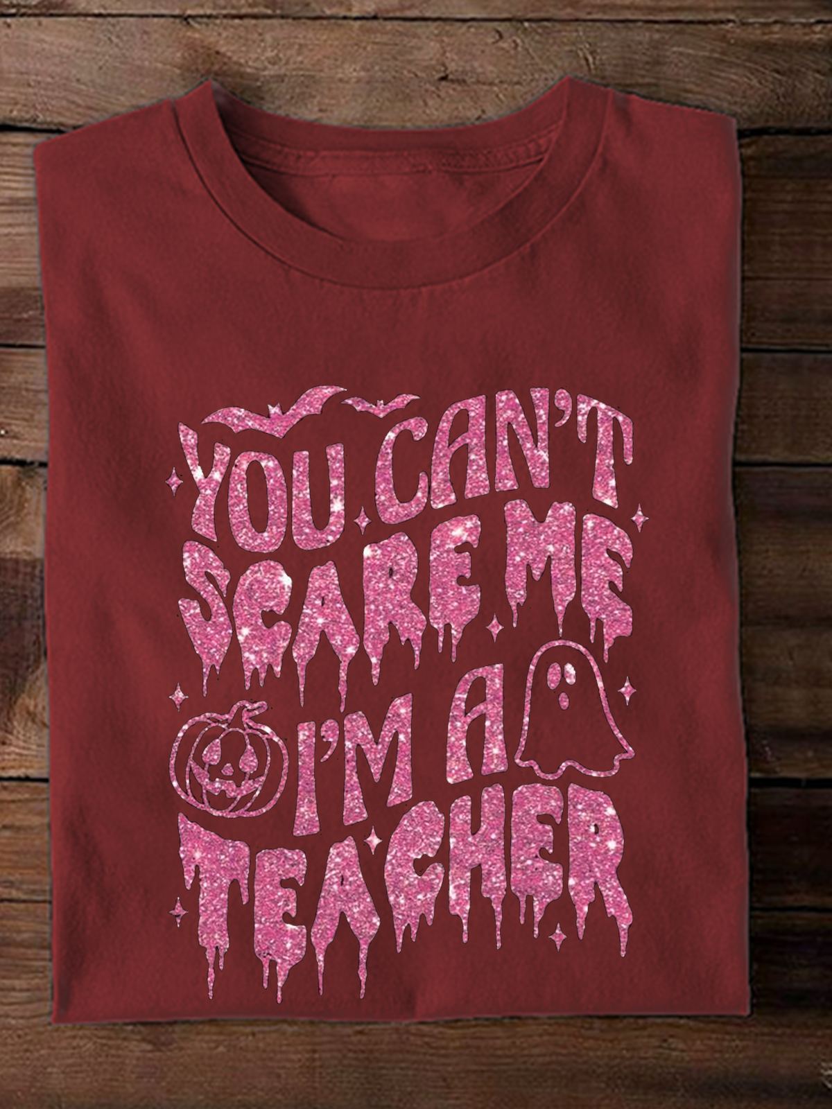 You Can't Scare Me I'm A Teacher witch Halloween T-Shirt