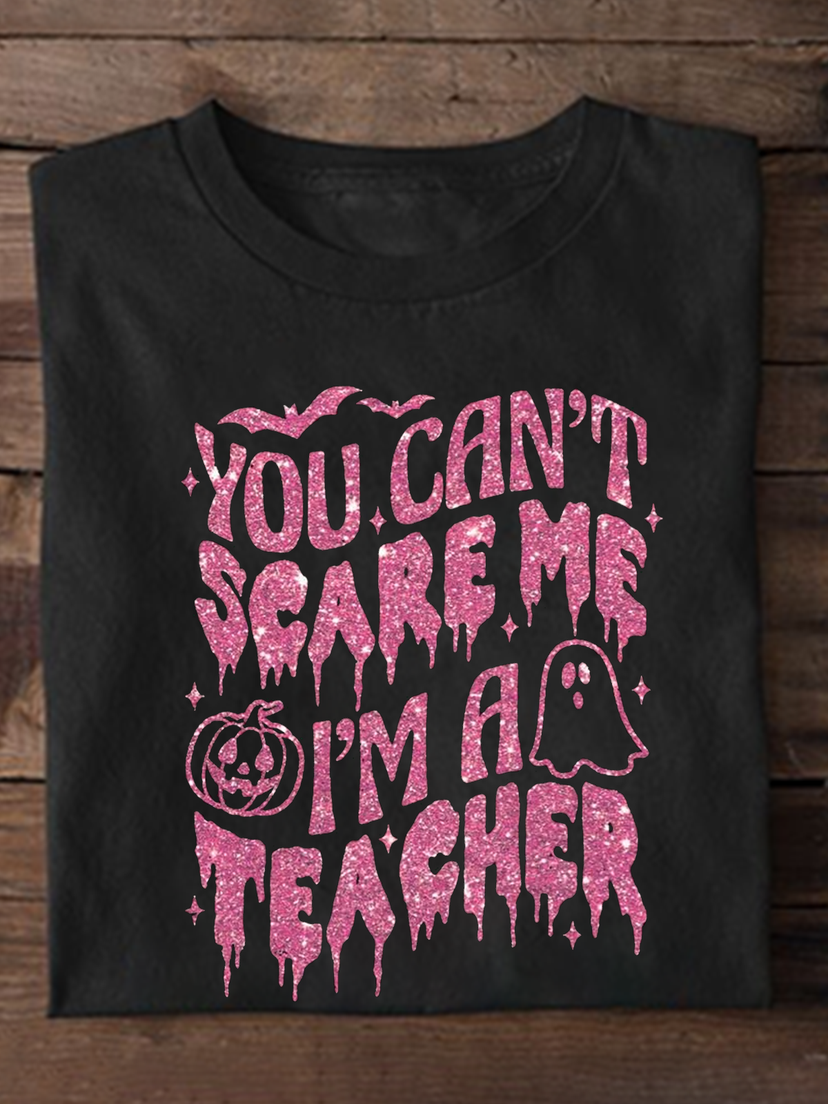 You Can't Scare Me I'm A Teacher witch Halloween T-Shirt