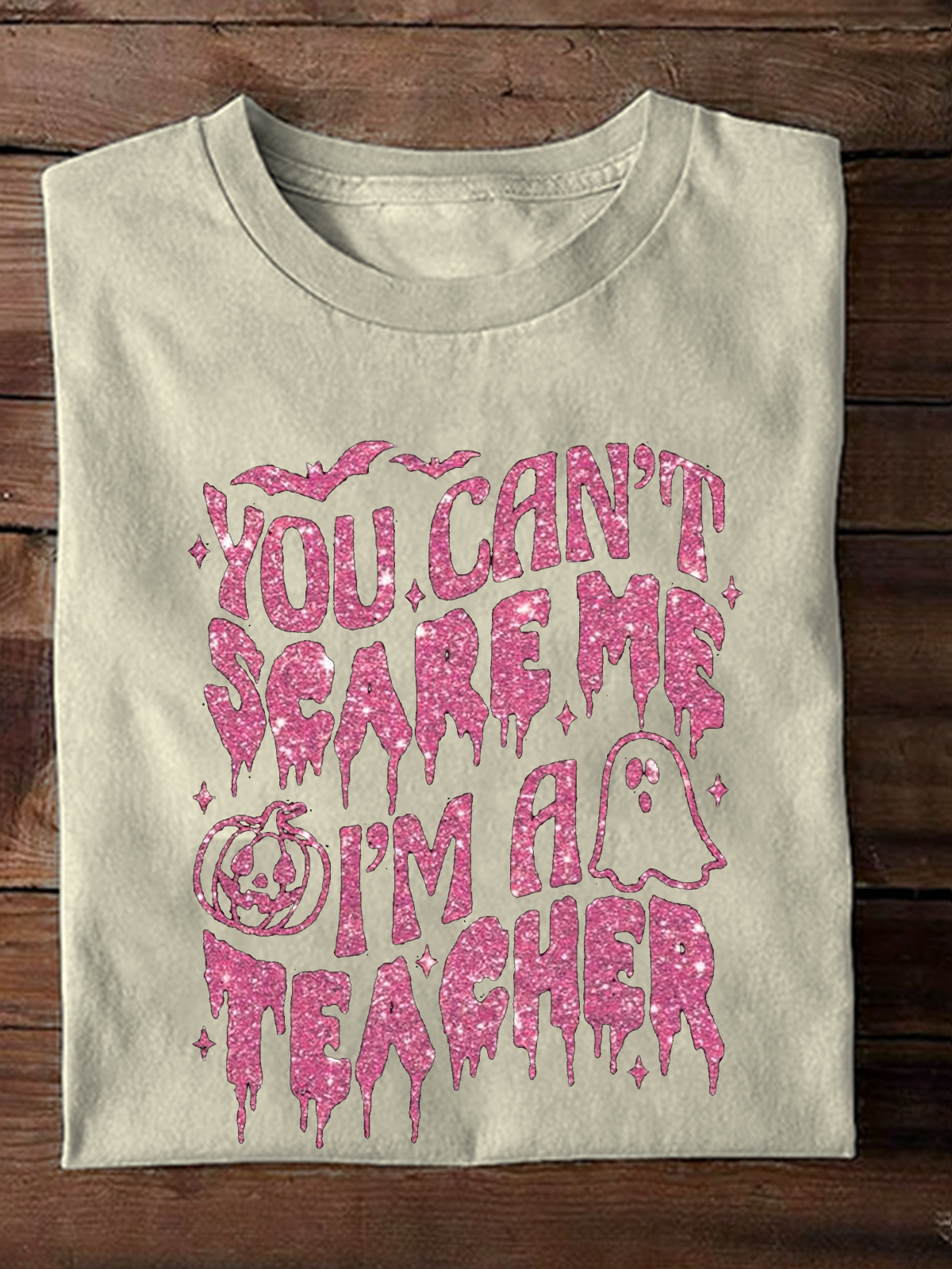 You Can't Scare Me I'm A Teacher witch Halloween T-Shirt