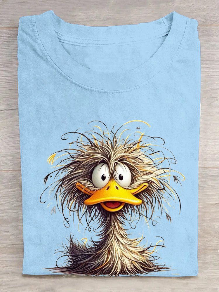 Cotton Duck Casual Crew Neck T-Shirt