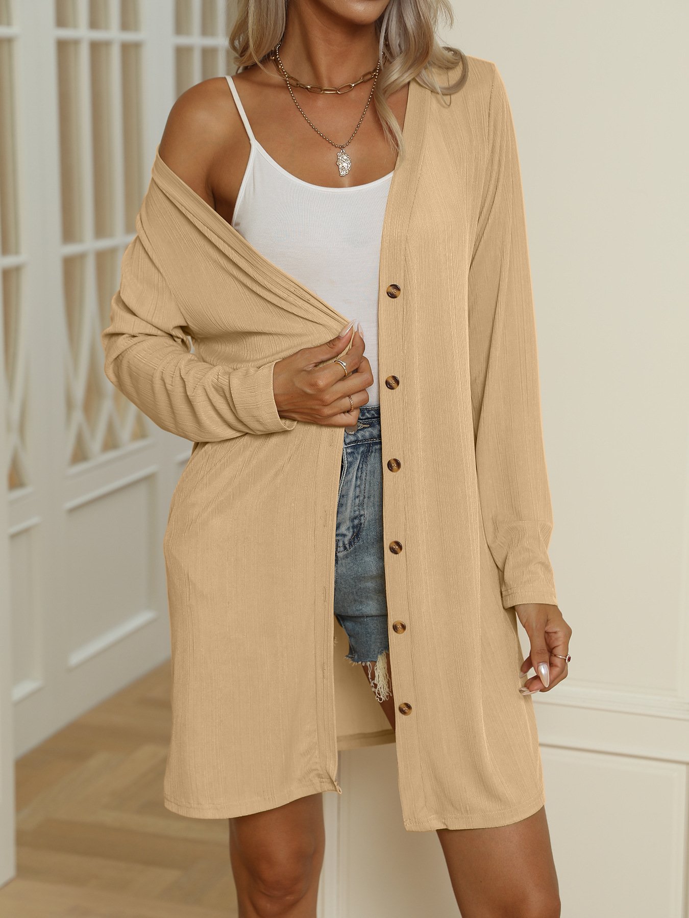 Loose Casual Plain Kimono