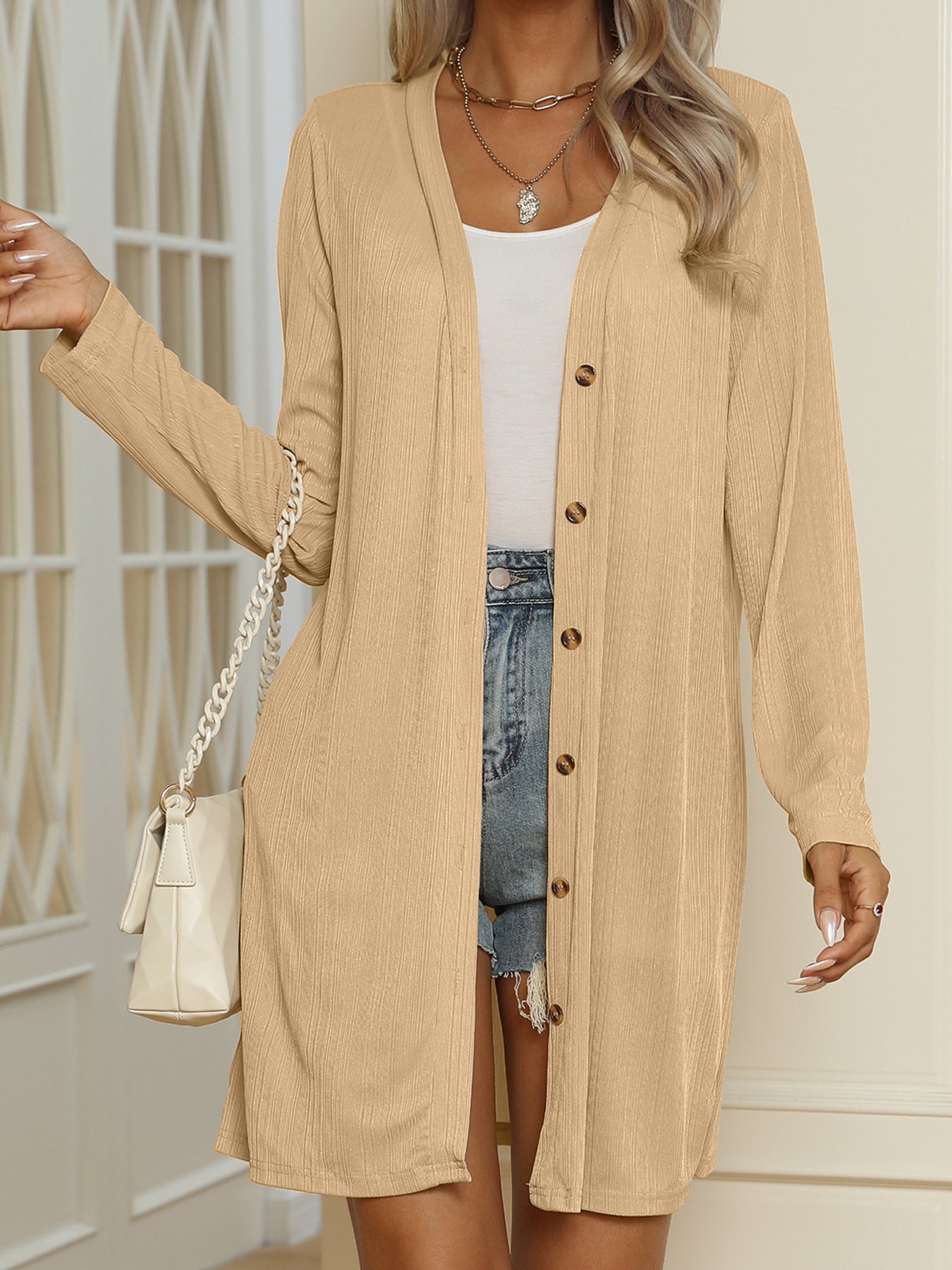 Loose Casual Plain Kimono