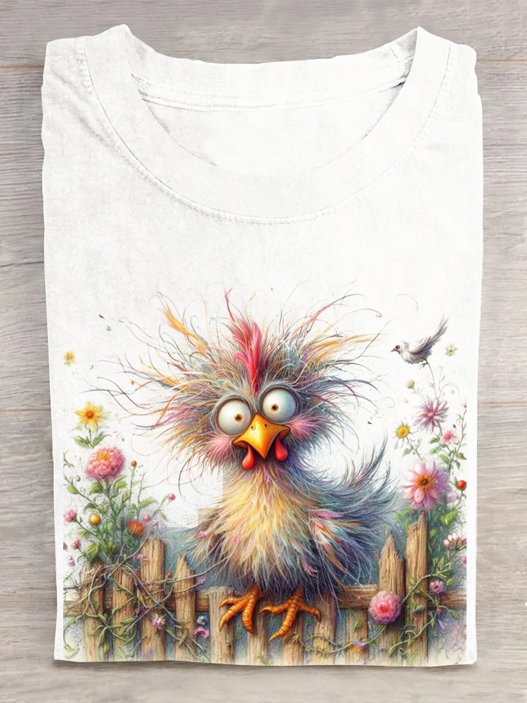 Casual Turkey Loose Crew Neck T-Shirt