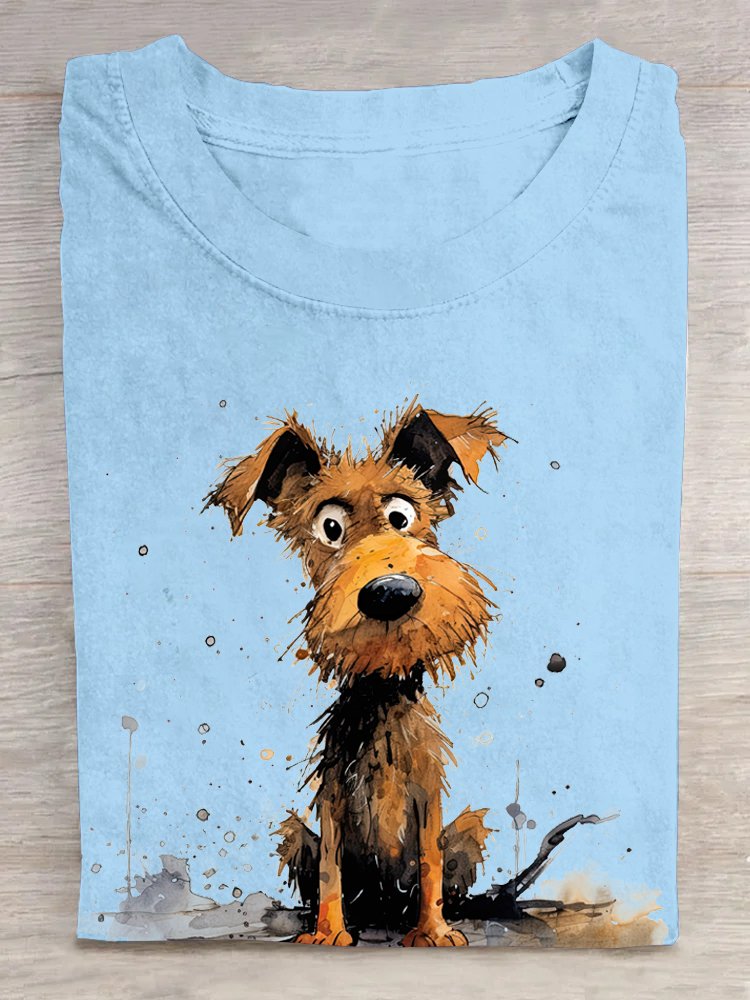 Dog Casual Cotton Loose T-Shirt