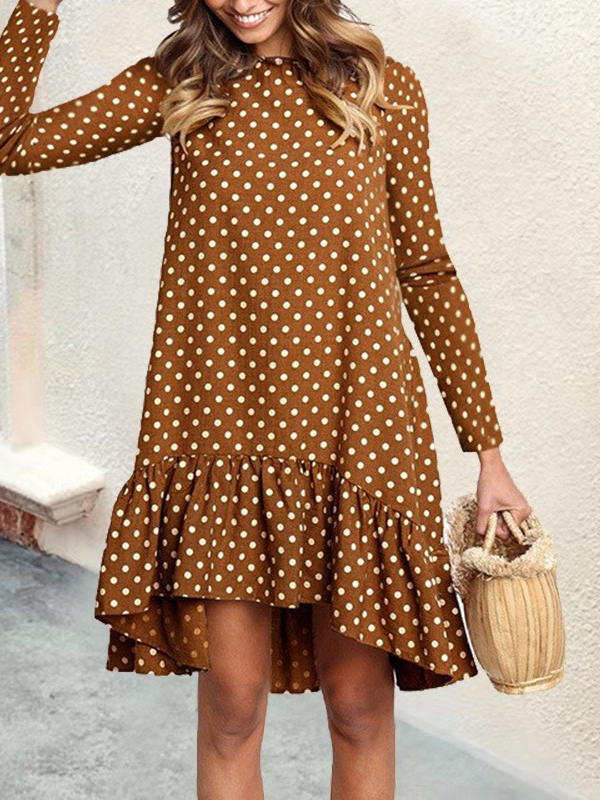 Casual Turtleneck Dress With No