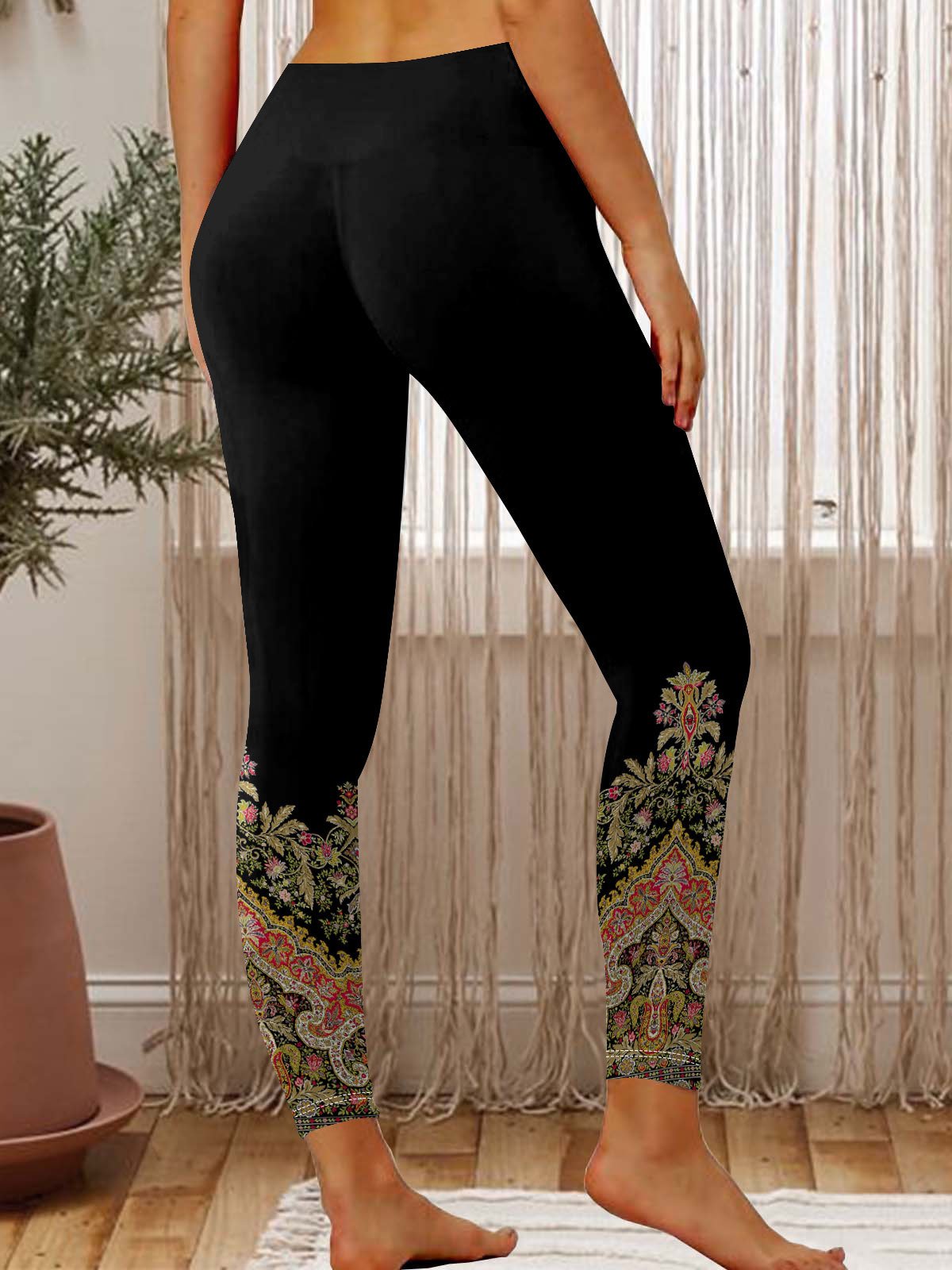 Jersey Casual Tight Ethnic Leggings