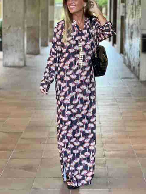 Casual Regular Fit Abstract Dress With No