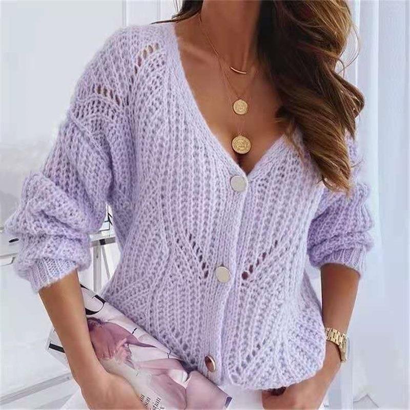 Plain Casual Wool/Knitting Others Cardigan