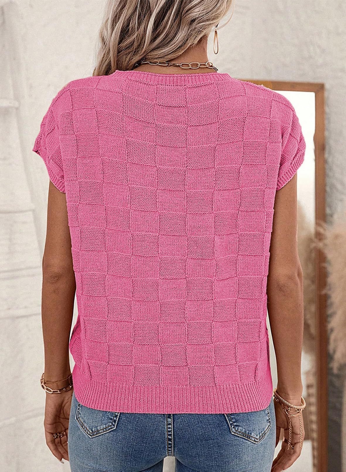 Casual Yarn/Wool Yarn Crew Neck Sweater