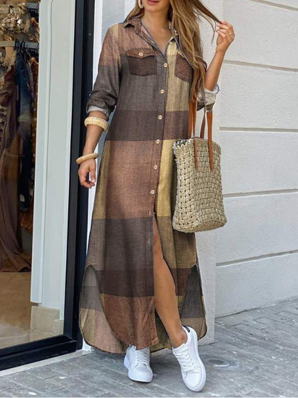 Casual Striped Dress With No