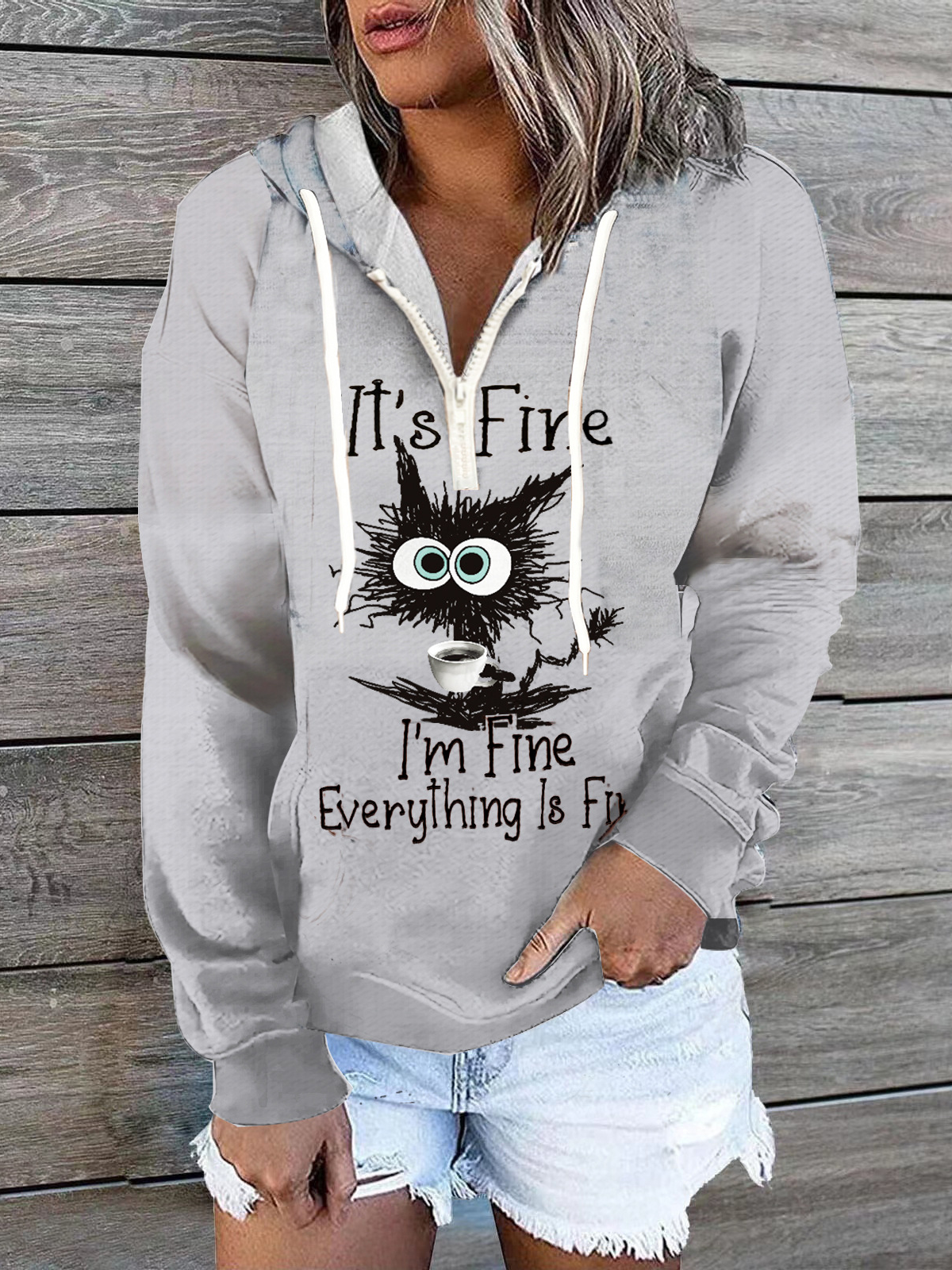 Casual Zipper Hoodie Sweatshirt